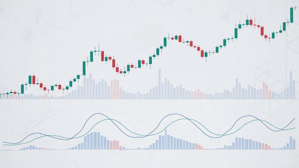 MACD indicador que muestra momentum con su señal su histograma en análisis técnico