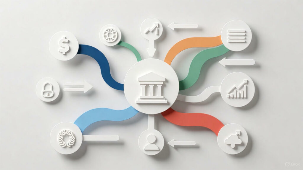 ilustación que muestra como la poítica monetaria influye en el mercado