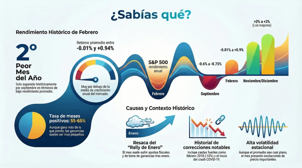 Febrero no es un mes históricamente rentable para el SP500